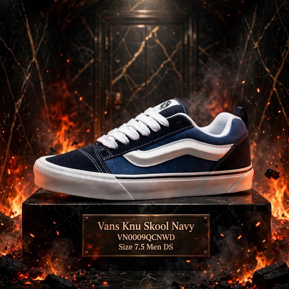 Size 7.5 - Vans Knu Skool Navy White VN0009QCNWD NEW 9 Women’s